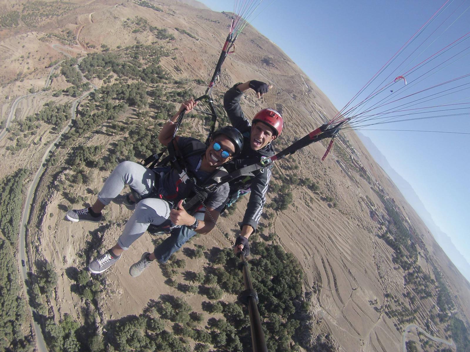 Juan paragliding in Morocco in November 2021
