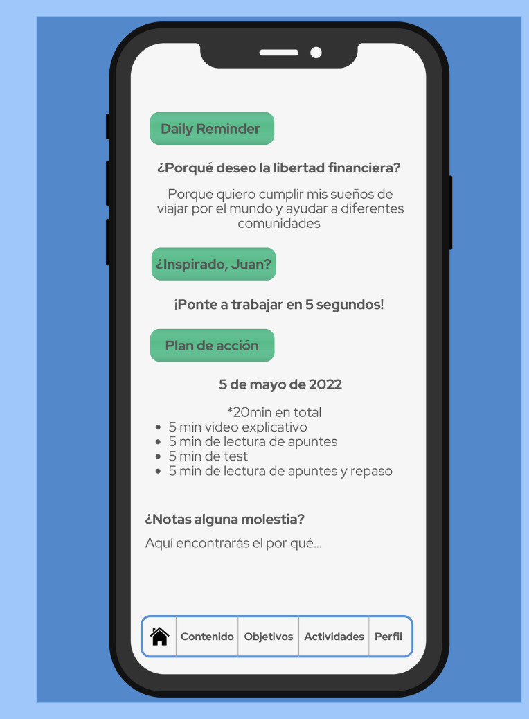 InvestInc application mockup made in Canva